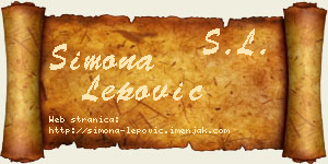 Simona Lepović vizit kartica